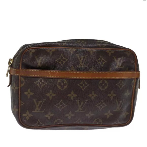 LOUIS VUITTON Monogram Compiegne 23 Clutch Bag M51847 LV Auth th4888 - Picture 1 of 16